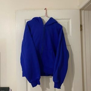 Tna - Cozy Fleece Perfect Zip Hoodie - Last years blue